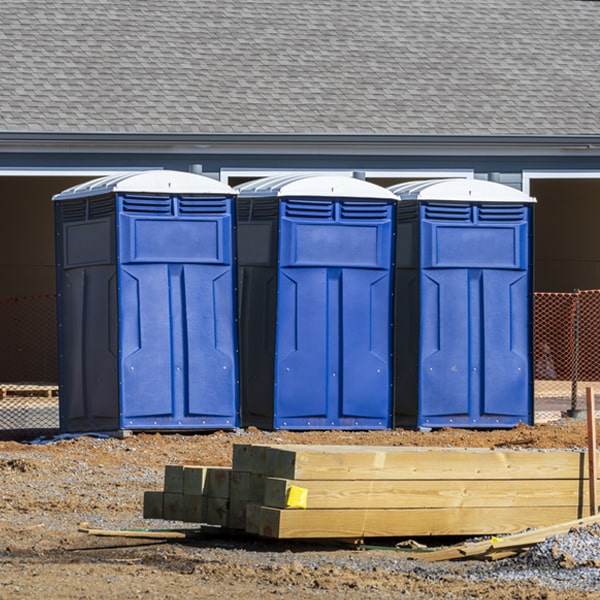 how can i report damages or issues with the portable restrooms during my rental period in Gentry